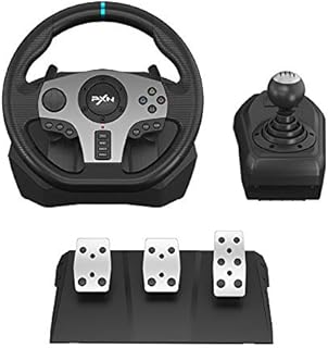 PC Steering Wheel, PXN V9 Universal Usb Car Sim 270/900 Degree Race Steering Wheel with 3-Pedals and Shifter Bundle for Xbox One,Xbox Series X/S,PS4,PS3, Nintendo Switch