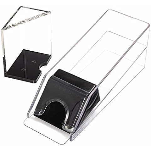 Brybelly Blackjack Shoe Collection|Clear Casino Grade Acrylic for Standard Size Poker Deck| Shoe & Discard Tray - 6 Deck Size Cover