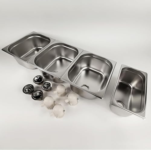 Portable Stainless Steel Hand-Washing Station with Drains