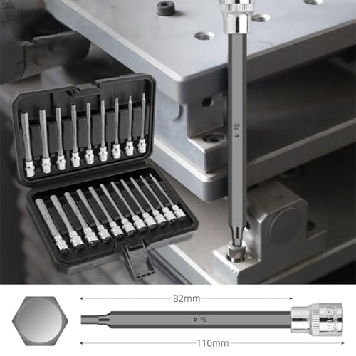 20PC 3/8" Drive Allen Sockets Collection Metric 3 12mm British 1/8 7/16" Ideal for Mechanics and Craft Tasks Automotive Repair Sockets Set Tool - Image 7