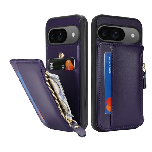 Image of Cavor for Google Pixel 9 /9 Pro Case Wallet with Card Holder, Purple