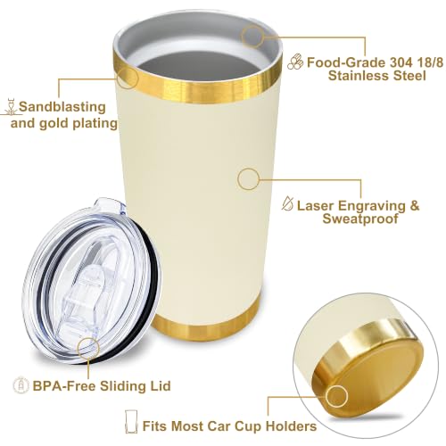Image of 20 oz Insulated Tumbler Bulk Stainless Steel Tumbler,White,6 Pack
