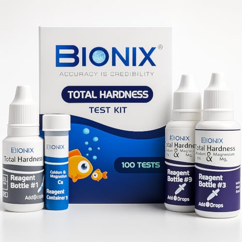 Image of BIONIX Total Hardness Test Kit, 0-3000 mg /L | Total Hardness testing water quality for homes, pools, and aquariums (100 Test).