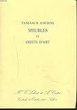  TABLEAUX ANCIENS, MEUBLES ET OBJETS D\'ART. VENTE LE 22 AVRIL 1980.