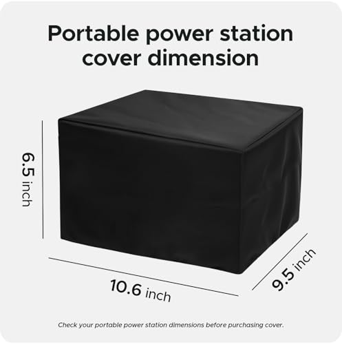 Image of Black Portable Power Station Cover - Durable, Dust & Scratch Proof, Washable Nylon, Universal Fit - EcoFlow RIVER 2 Compatible