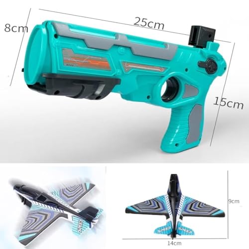 Image of VGRASSP Air Battle Gun Toy with 4 Paper Foam Glider Planes Kids Gadget for Fun Outdoor Sports Activity Catapult Pistol with Continuous Shooting Flyers - Multicolor(Color As Per Stock)