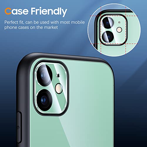 UniqueMe [ 2 pack for iPhone 11 Camera Lens Protector/iPhone 12 Mini Camera Lens Protector, (Not for iPhone 12) Tempered Glass [High Definition] Scratch Resistant Case-Friendly (No Blurred Photos) - Thumbnail 2