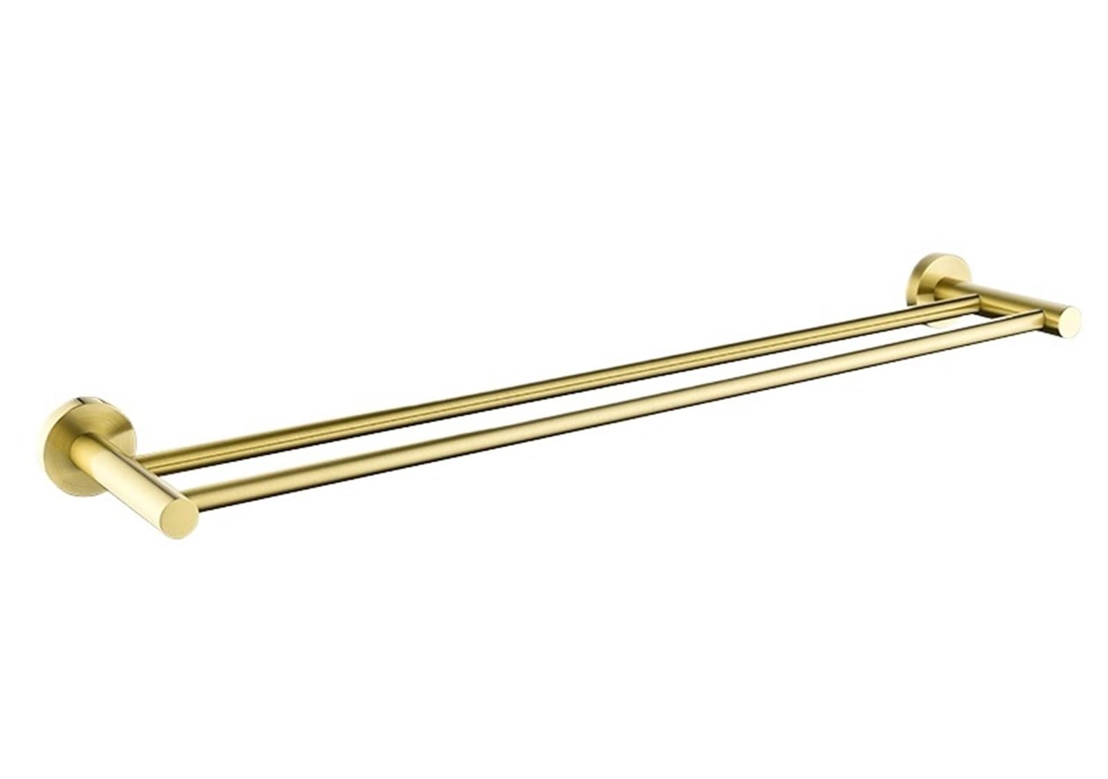Toallero Doble, Accesorios de baño, Montaje en Pared, Colgador Ducha, toalleros Mate para Bricolaje Herramientas(Gold)