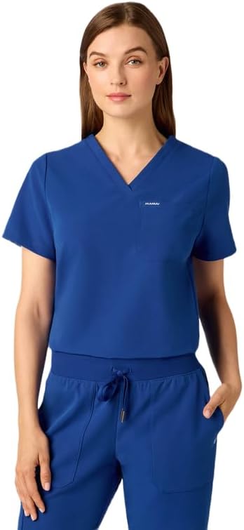 JAANUU Rhena Women's V-Neck Scrub Top Classic Fit 1-Pocket UltraLAST