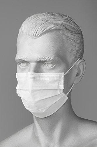 ISC Hygiene & Safety OP Vlies Mundschutz Maske (50 Masken mit Elastikband in Komfortlänge, 3-lagig, 100% PP, mit Nasenbügel, glasfaserfrei, latexfrei, 3-lagig grün (Packung mit 2)
