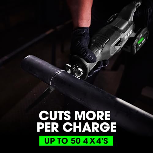 Image of FLEX 24V Brushless Cordless 4-Tool Combo Kit: Circular Saw, Reciprocating Saw, Fixed Speed Angle Grinder, Drill Driver with 2.5 Ah, 5.0Ah Lithium Batteries and 160W Charger - FXM402-2B