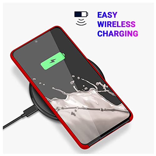 Image of LIRAMARK Liquid Silicone Soft Back Cover Case for Samsung Galaxy Note 10 (Red)