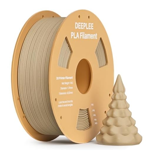 DEEPLEE PLA Filamento 1.75 mm - Bobina Singola da 1 KG, Legno Naturale (con polvere di legno), Precisione Dimensionale ±0.02 mm, Avvolgimento Perfetto Anti-Intasamento, per Stampanti 3D FDM