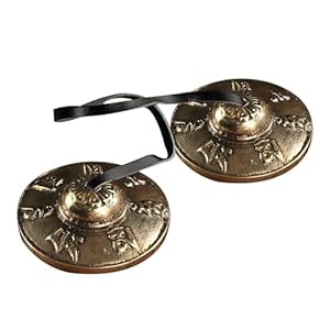 Bohue Tibetaanse Tingsha Bekkens Bells Meditatie Chime Boeddhistische Meditatie Yoga Bell met boeddhistische symbolen voor genezing en mindfulness spirituele geschenken