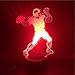 Produktbild 3D Illusion-Nachtlicht Rugby LED-Tisch-Schreibtisch-Lampen, 7 Farben USB-Lade, die Schlafzimmer-Dekoration für Kinder Weihnachten Halloween-Geburtstagsgeschenk beleuchten