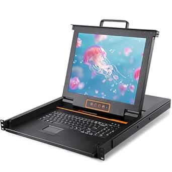 1U Rack Mount KVM Console with 17