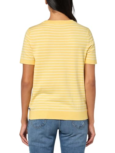 Image of Nautica Women's V Neck Stripe Short Sleeve Sweater