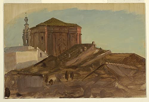 Peinture Toits près de Sant'andrea Delle Fratte affiche grand format pour habiller un mur nu