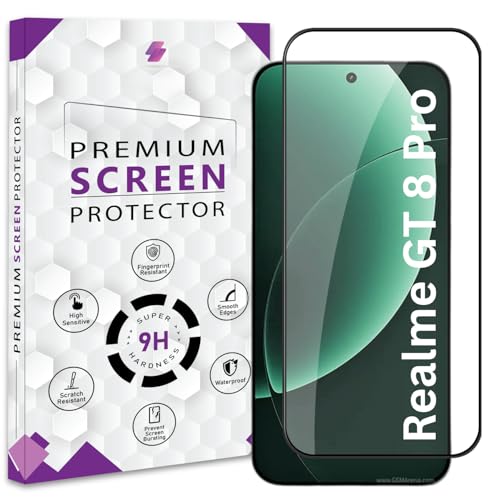 Image of Premium Tempered Glass Screen Protector Guard For Realme GT 8 Pro 5G (6.79 Inch, Pack of 1) | Edge to Edge Coverage With Easy to installation kit