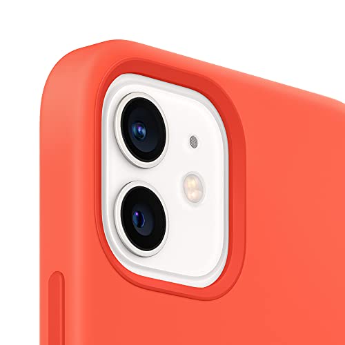 Image of Apple iPhone 12 mini Silicone Case with Magsafe - Electric Orange