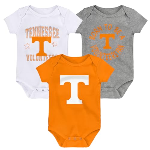 Image of Outerstuff NCAA Teams Newborn Baby and Infant Born to Be Short Sleeve Bodysuit Variety 3-Pack (0-18m)