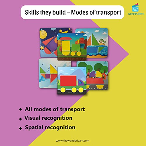 Image of Einstein Series- Fun Learning Wooden Magnetic Toys /Activities Gift Box or 2+ Year Old Boy /Girl /Toddler /Child- STEM Brain Game, Creative Educational Toy (Mode of Transport)