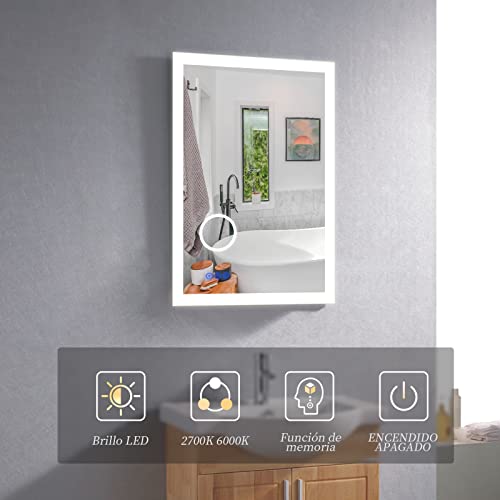Ruinnykai-Espejo-de-bano-con-retroiluminacion-LED-Espejo-antivaho-para-Maquillaje-con-Lupa-de-3-Veces-Interruptor-tactil-de-luz-Regulable-montado-en-la-Pared-HorizontalVertical-80-x-60-cm Ruinnykai-Espejo-de-bano-con-retroiluminacion-LED-Espejo-antivaho-para-Maquillaje-con-Lupa-de-3-Veces-Interruptor-tactil-de-luz-Regulable-montado-en-la-Pared-HorizontalVertical-80-x-60-cm