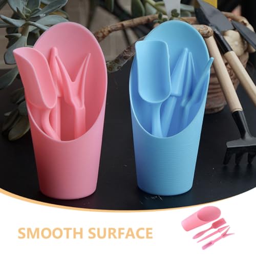 Set de 4 mini herramientas para suculentas Totority rosa miniatura 7