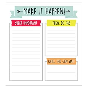 Carson Dellosa Aim High Notepad, 50 Sheet Note Pad With Lined Paper, To Do List, Checklist, Classroom Organization Stationary, Desk Accessories and Office Supplies