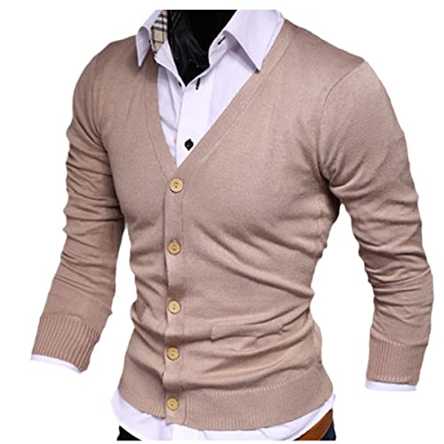 Cardigan tricoté homme manches longues en coton respirant Roquorl l