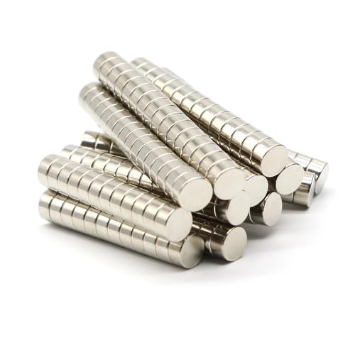Imán de neodimio fino de 8 x 4 mm redondo y potente para manualidades en casa (25 unidades)