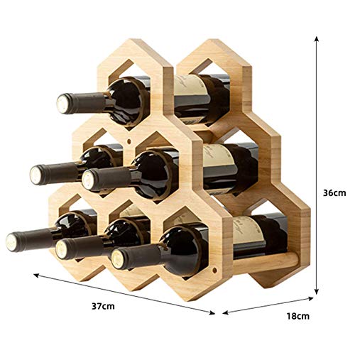 Soporte de vino de madera para 6 botellas miniatura 2