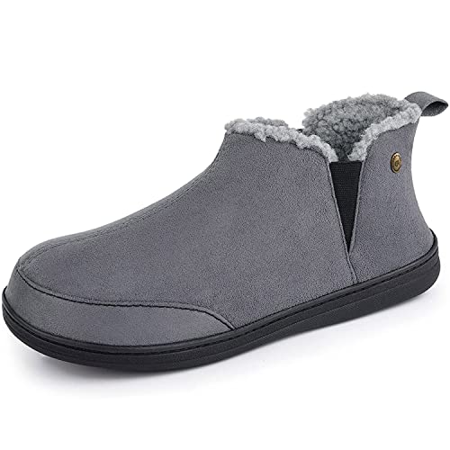 VeraCosy Chaussons homme en similicuir avec mousse à mémoire grise,44 EU Cover