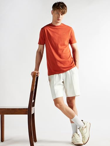 Image of Clans & Hans Men's Super Combed Cotton T Shirt, Regular Fit Round Neck Tshirt, Half Sleeves, Plain T-Shirt for Men