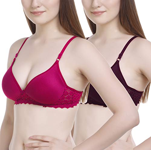 Image of FIMS - Fashion is my style Women Lace Padded Bra Lightly Pad Full Coverage