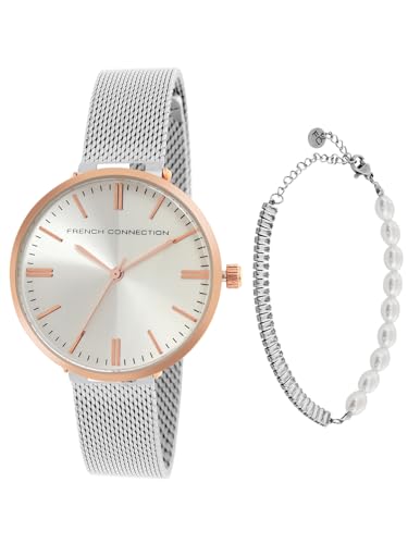 French Connection Analog Silver Dial Womens Watch-FCJPS02 (B0D4D39WS9) Amazon Price History, Amazon Price Tracker