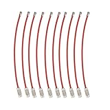 GIUPLOKID Schlüsselanhänger-Kabel, Edelstahl-Schlüsselanhänger-Kabelschlaufen, mehrfarbig, mehrere Größen, 10–50 Stück(Rouge,1.5x150mm 30pcs)