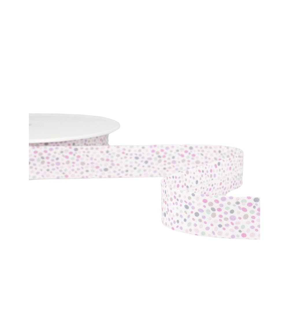PST - Disquete de bies impreso, 25 m, color rosa claro