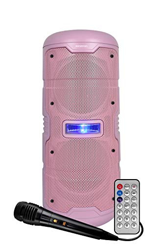 Haut-parleur multimédia K50 portable Infinity (Rose, 50 W, Bluetooth, microphone, USB, radio FM, télécommande, batterie incluse)