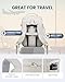 LOVEVOOK Travel Backpack for Women & Men 40L,Airline Approved Carry On Backpack Travel Essentials,TSA Carry on Luggage,Waterproof Personal Item Travel Bag,Suitcase with 3 Packing Cubes,Light gray-Pink