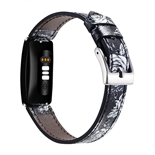 Correas de piel auténtica para Fitbit Inspire 3, 2 y HR: recambio clásico unisex con pasadores