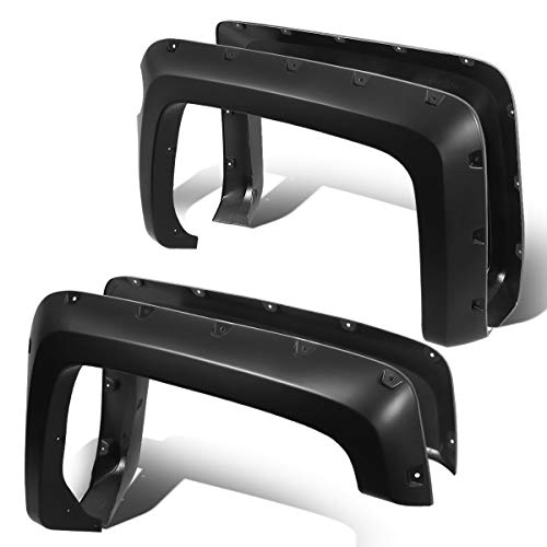 4Pcs Pocket-Riveted Style Wheel Fender Flares Compatible with Chevy Silverado 1500 5.8' Bed 14-19