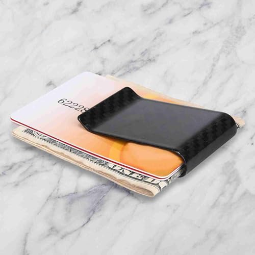 Portfel z Klipsem na Pieniądze z Włókna Węglowego Ultralight Business Money Cash Clip Cards Credit Clamp Wallet Przenośny Wizytownik dla Kobiet Mężczyzn