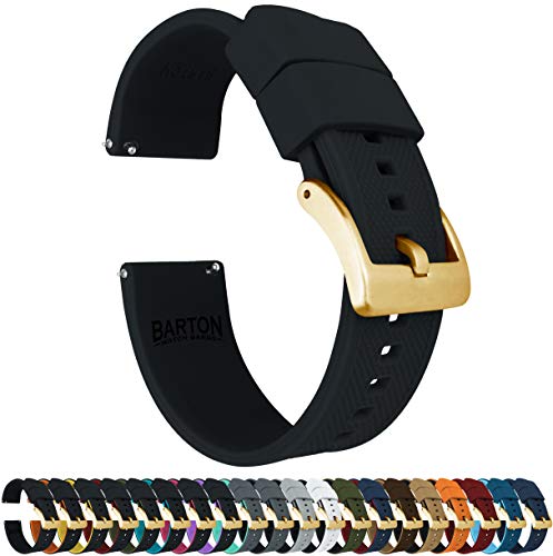 Image of BARTON Elite Silicone Watch Bands - Gold Buckle Quick Release