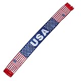 Healeved Fußballfan Schal Nationalmannschafts Fan Schal aus Polyester mit Amerika Flaggenmuster Luxuriöser Fußball Souvenirschal für Festliche Public Viewing Partys und Live Spiele
