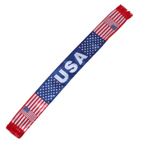 Ciieeo - Ciieeo National Team Soccer Fan Scarf American Flag Print Football Scarf for Sports Events and Soccer Game