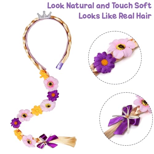Disfraz completo de princesa para niñas con peluca y accesorios miniatura 4