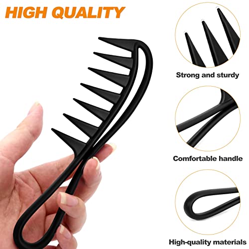 Sularpek Lockenkamm Strähnenkamm, Hai Zahnkamm, Wide Tooth Comb, Comb for Rurly Hair, Afro Kamm, Antistatisch Kamm für für Home Salon Friseurkamm, für Verschiedenen Arten Von Haaren Haarkamm