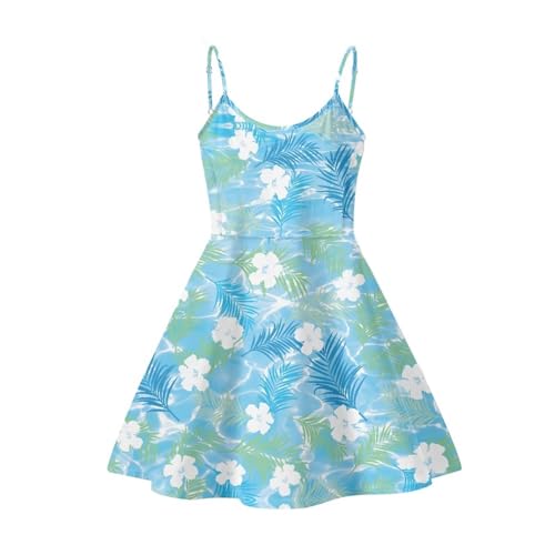 Image of Cozeyat Women Girls Summer Sleeveless Dress Casual Swing Beach Cover Up Knee Length Dresses,Large Size XS-4XL
