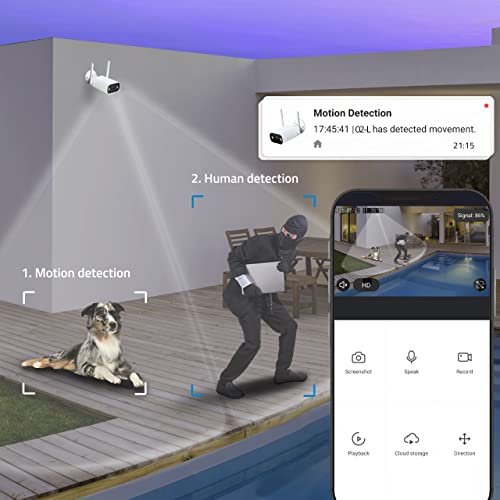 Miniatura 3 de NIVIAN- Cámara Bullet WiFi 2,4Ghz-Resolución 2K-Apta para Exterior IP66-Función detección Humanos-Visión Nocturna 10m- Compatible con Alexa y Google Home–Control Remoto con App Tuya-Color Blanco